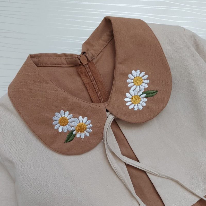 کت سارافون دخترانه طرح گندم(3تا10سال) - Image 3