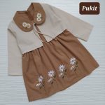 کت سارافون دخترانه طرح گندم(3تا10سال) - Image 2