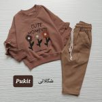 بلوز شلوار کتان دخترانه طرح گلدونه(2 تا 12 سال) - Image 3