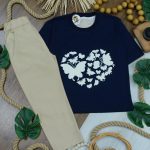 تیشرت شلوار دخترانه طرح آیناز (2 تا 10 سال )