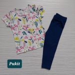 تیشرت شلوار دخترانه طرح تبسم(1 تا 9 سال)