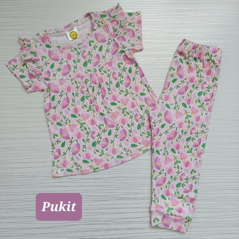 تیشرت شلوار دخترانه دوطرح ریلی (2تا10سال) - Image 3