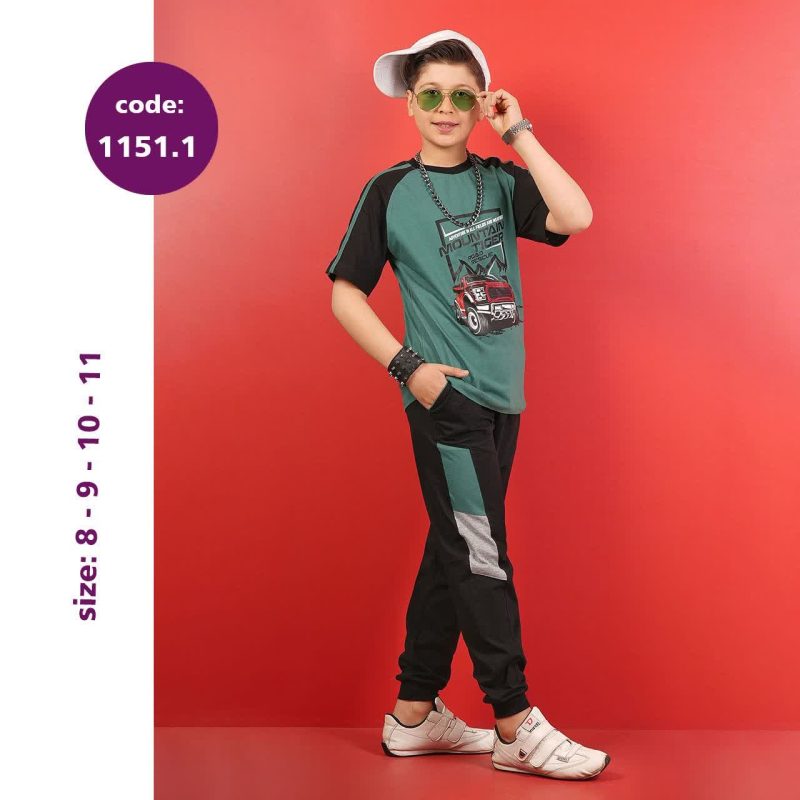 تیشرت شلوار پسرانه طرح ماشین (8تا11ساال) - Image 6
