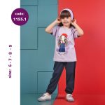 تیشرت شلوار دخترانه طرح هانیه (6 تا 9 سال) - Image 7