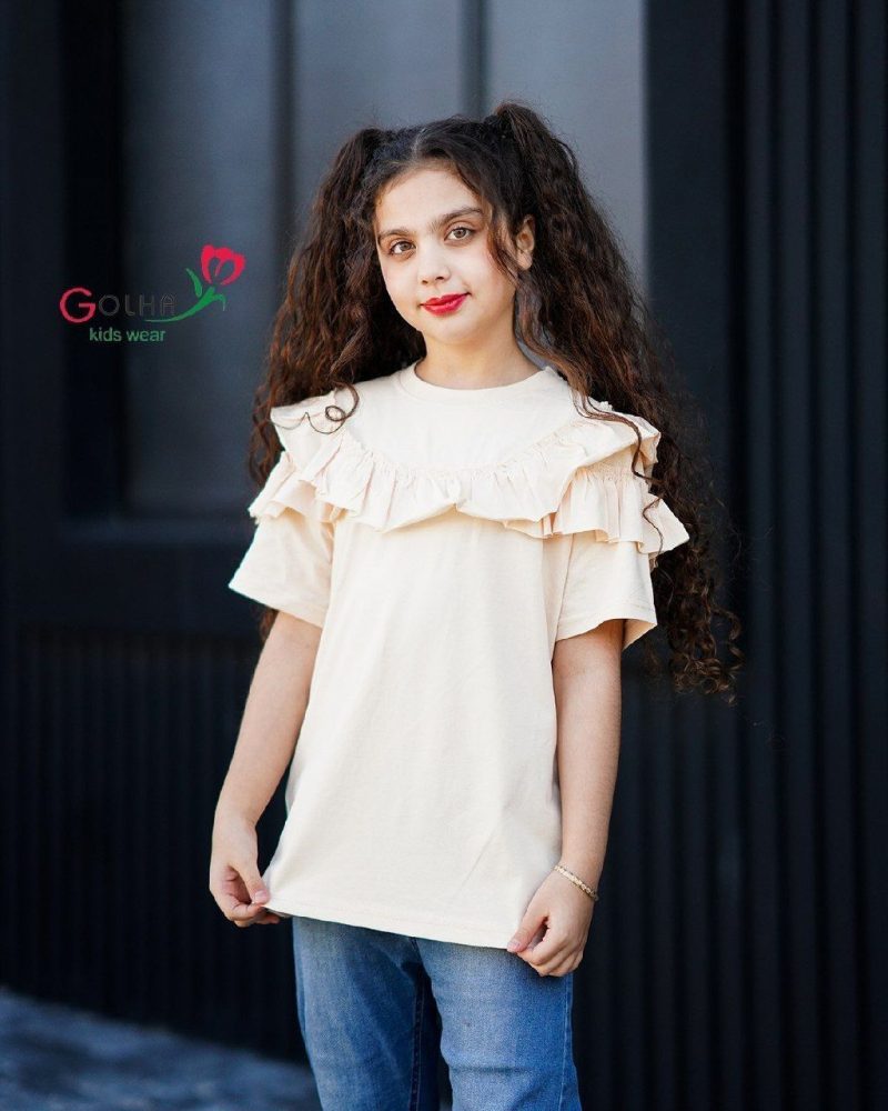 تیشرت تک دخترانه طرح پرستو(2تا13سال) - Image 9