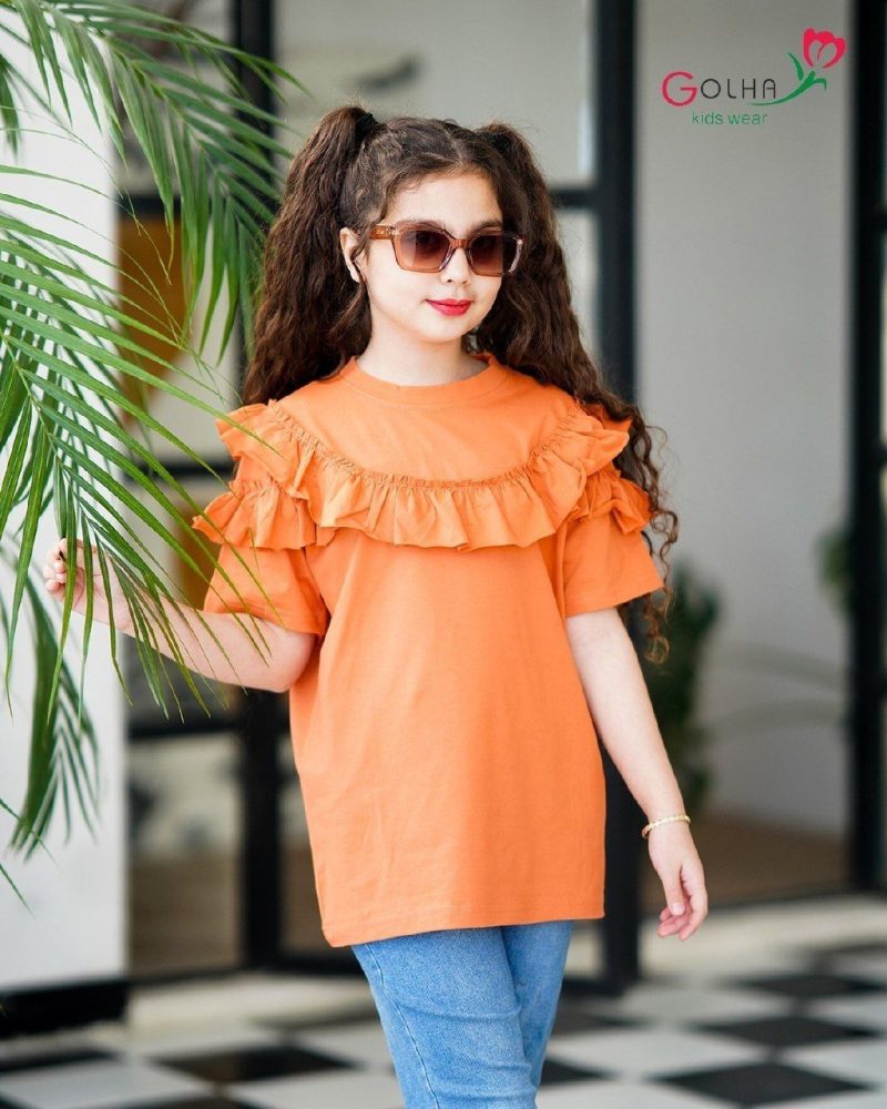 تیشرت تک دخترانه طرح پرستو(2تا13سال) - Image 6