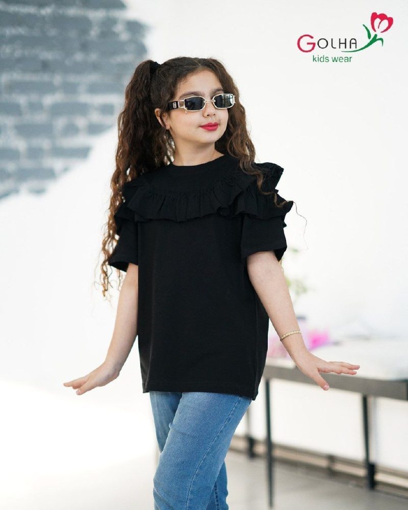 تیشرت تک دخترانه طرح پرستو(2تا13سال) - Image 3