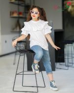 تیشرت تک دخترانه طرح پرستو(2تا13سال) - Image 2