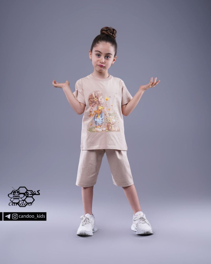 تیشرت شلوارک دخترانه طرح ساجده (2 تا 9 سال) - Image 9