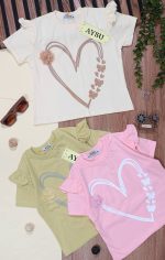 تیشرت تک دخترانه طرح شیدا(2 تا 9 سال) - Image 3