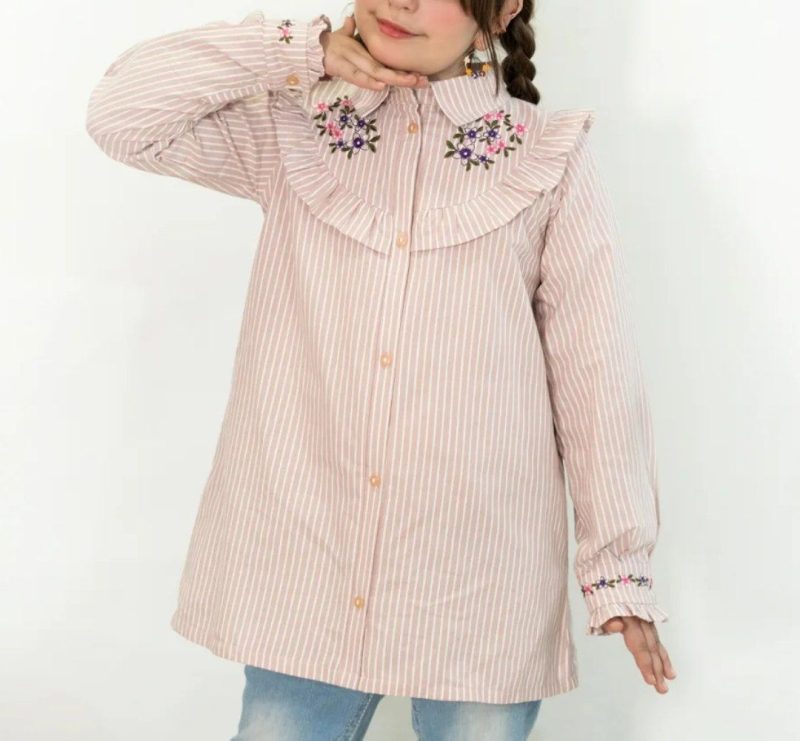 تونیک گلدوزی دخترانه طرح ماهرخ (8 تا 16 سال) - Image 3