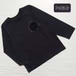 بلوز مشکی دخترانه طرح تک گل(3تا16سال) - Image 2