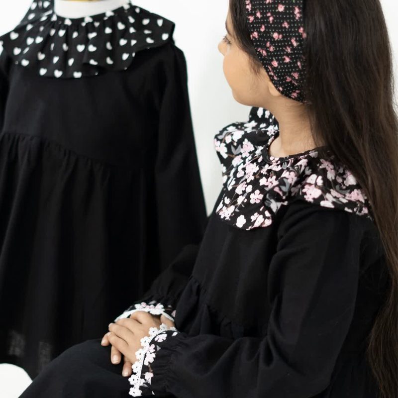 پیراهن مشکی دخترانه طرح حسنی(2تا8سال) - Image 4