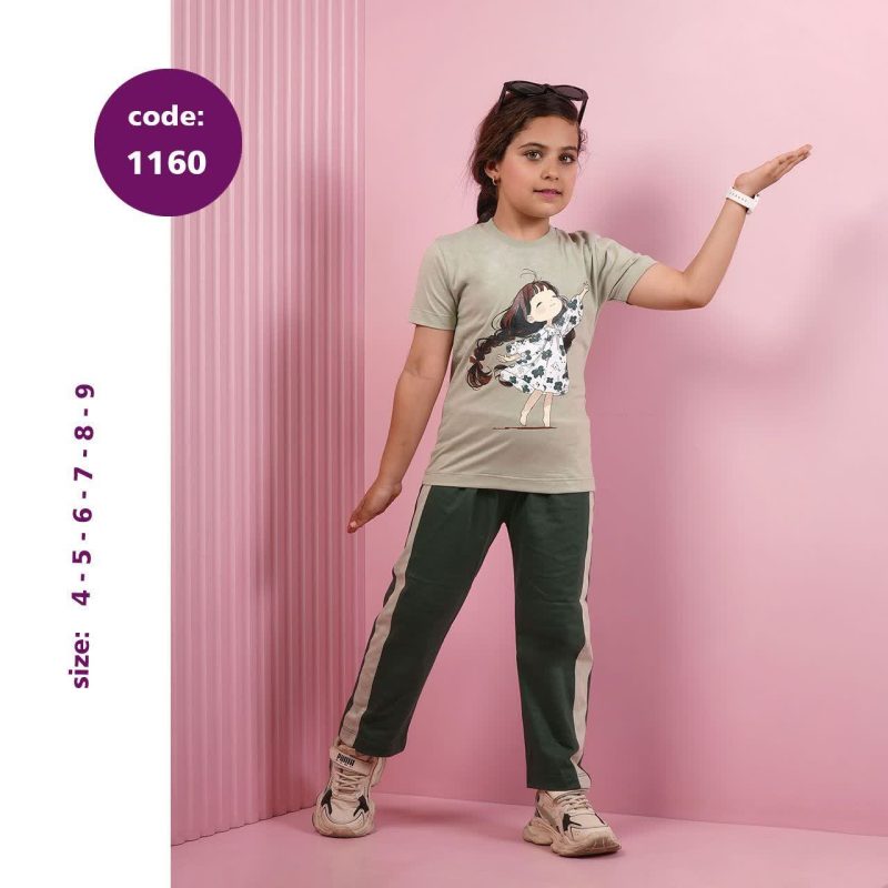 تیشرت شلوار دخترانه طرح رویا (3تا 9سال) - Image 3