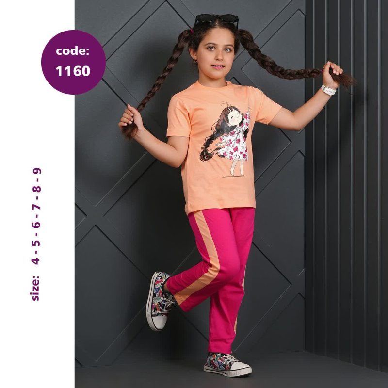 تیشرت شلوار دخترانه طرح رویا (3تا 9سال) - Image 2