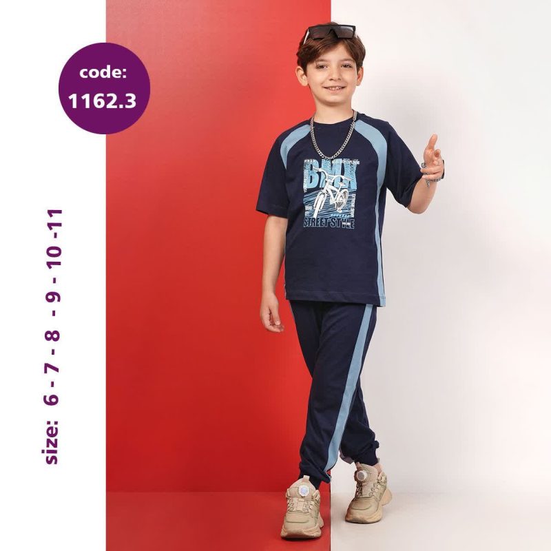 تیشرت شلوار پسرانه طرح دوچرخه (6 تا 11 سال) - Image 3