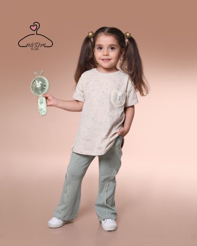 تیشرت شلوار دخترانه طرح ریحانه(1تا12سال) - Image 5