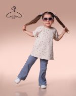 تیشرت شلوار دخترانه طرح ریحانه(1تا12سال) - Image 3