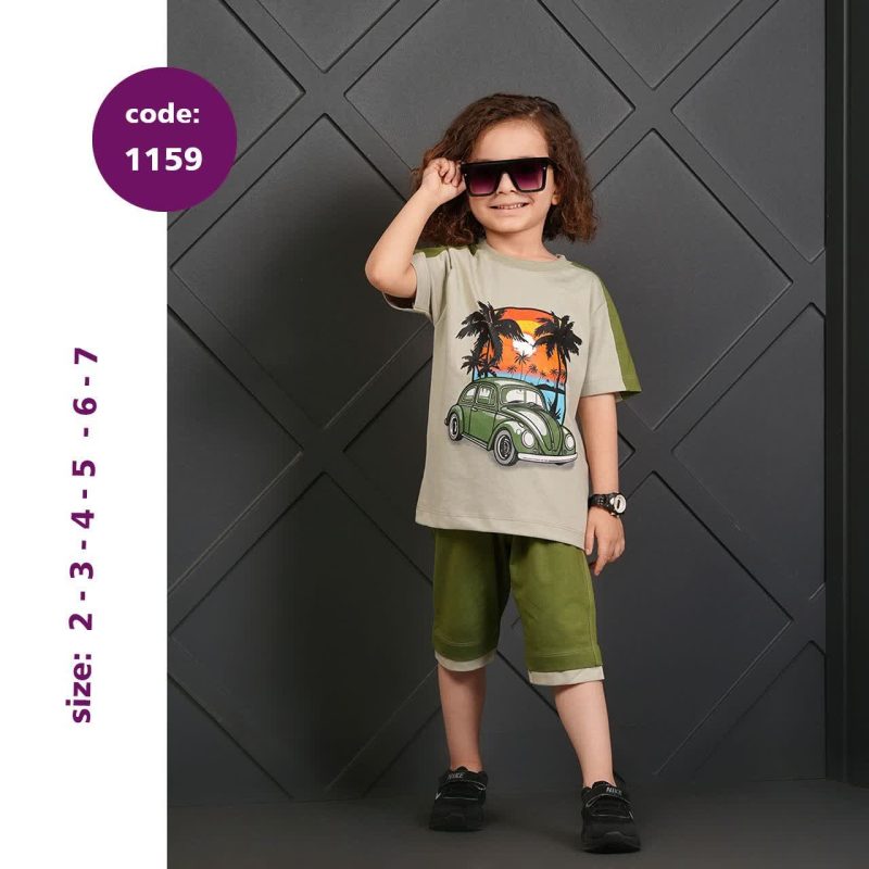 تیشرت شلوارک پسرانه طرح فولکس (2تا8سال) - Image 7