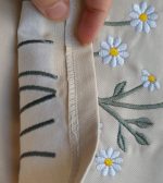 شلوار بگ کتان دخترانه گلدوزی شده طرح گلنار (3 تا 14 سال) - Image 2