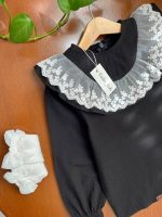 شومیز مشکی دخترانه یقه توری (3 تا 11 سال) - Image 4