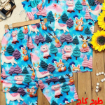 تیشرت شلوار برمودا نخی اسپورت طرح سه بعدی (2 تا 11 سال)