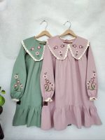 پیراهن نوجوان گلدوزی شده طرح مینو(8تا16سال) - Image 9