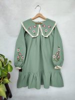 پیراهن نوجوان گلدوزی شده طرح مینو(8تا16سال) - Image 7