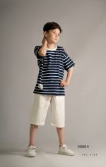 تیشرت تک راه راه طرح یونا (1 تا 16 سال) - Image 4