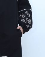 مانتو مشکی دخترانه طرح لاله(8تا16سال) - Image 3