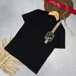 تیشرت تک مشکی پسرانه طرح به عشق حسین(8تا12سال)