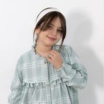 مانتو چهارخونه دخترانه طرح ستاره(9تا13سال) - Image 3