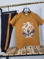 تیشرت شلوار پسرانه طرح کوه وصخره(7تا15سال) - Image 4