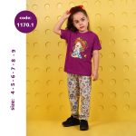 تیشرت شلوار دخترانه طرح کلاه گل گلی (3تا9سال) - Image 4