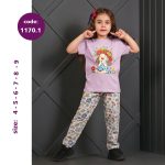 تیشرت شلوار دخترانه طرح کلاه گل گلی (3تا9سال) - Image 2