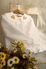 شومیز دخترانه کتان پنبه ژاکارد (7تا16سال) - Image 5