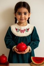 پیراهن سینه گلدار دخترانه طرح محنا(2تا11سال) - Image 2