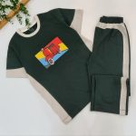 تیشرت شلوار پسرانه طرح موتور کوچولو(۳ تا ۹ سال)