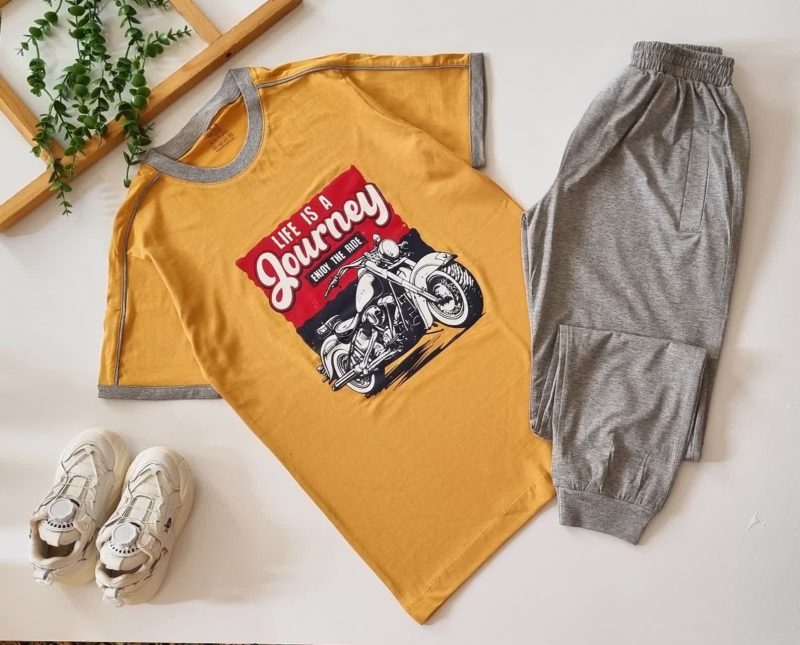 تیشرت شلوار پسرانه طرح موتور(12تا17سال) - Image 5