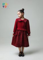 پیراهن یقه ب ب دخترانه طرح ترنم(2تا8سال) - Image 2