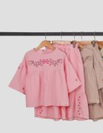 شومیز شلوار چین دار دخترانه طرح اطلس(4تا 11سال) - Image 7