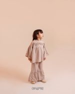 شومیز شلوار چین دار دخترانه طرح اطلس(4تا 11سال) - Image 6