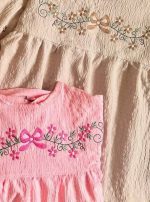 شومیز شلوار چین دار دخترانه طرح اطلس(4تا 11سال) - Image 2