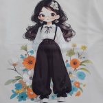 بلوز شلوار دخترانه طرح دختر وگل (6تا 14سال) - Image 8