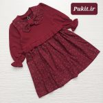 پیراهن یقه ب ب دخترانه طرح ترنم(2تا8سال)