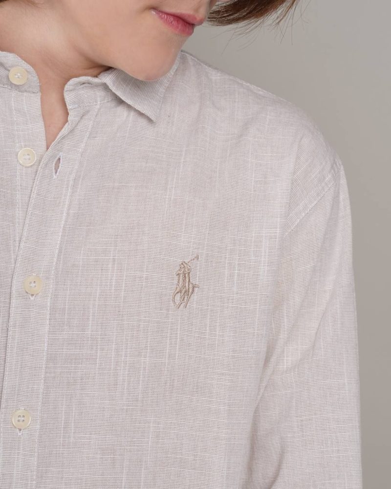 شومیز آستین بلند پسرانه طرح کمیل(3تا15سال) - Image 4