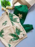 بلوز شلوار پسرانه طرح نخل(6 تا 12 سال) - Image 2