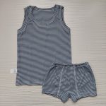 ست شورت و رکابی اسپورت طرح راه راه(2تا10سال) - Image 4