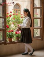 کت سارافون دخترانه طرح گلاریس(8 تا ۱2 سال) - Image 8