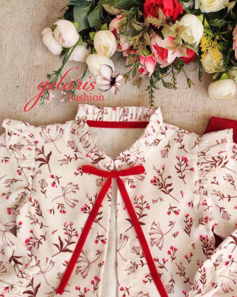 کت سارافون دخترانه طرح گلاریس(8 تا ۱2 سال) - Image 3